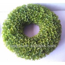 YiWu cheap price boxwood landscaping artificial grass wreaths